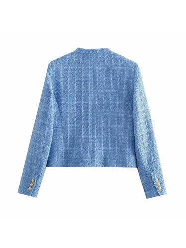 Drune | Kurz Tweed Jackenblazer für Frauen