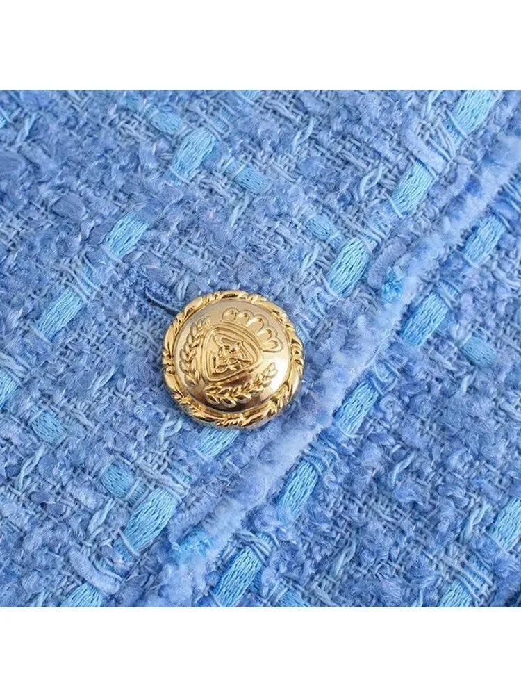Drune | Kurz Tweed Jackenblazer für Frauen