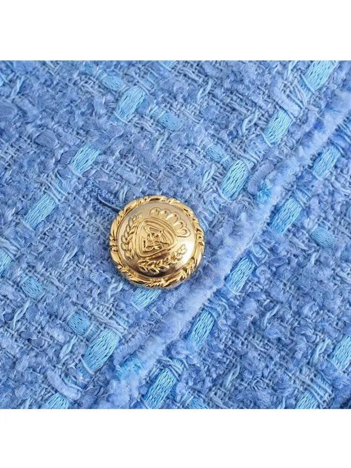 Drune | Kurz Tweed Jackenblazer für Frauen