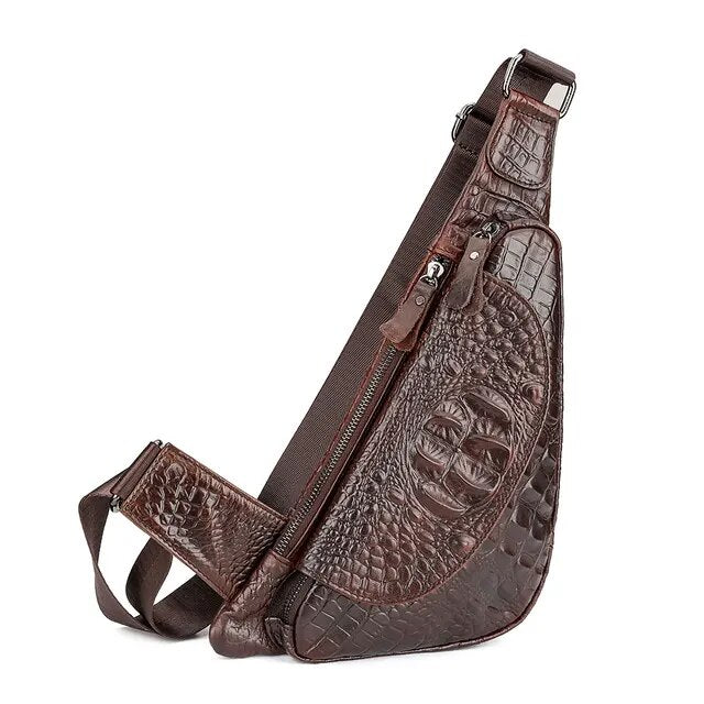 Drune | Krokodil Umhängetaschen Gürteltasche Reisetasche