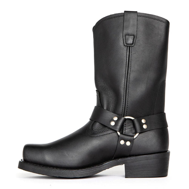 Drune | Kurzschaftstiefel mit Blockabsatz