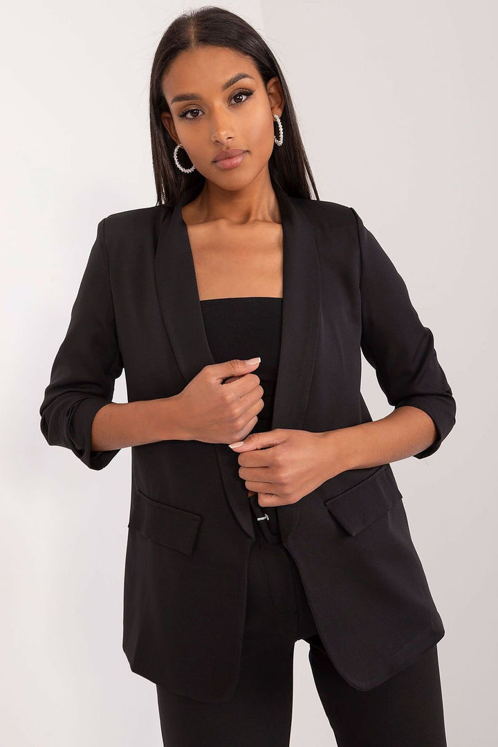 Drune | Blazer mit Offener Vorderseite Leicht und Stilvoll Perfekt Für Lagenlook