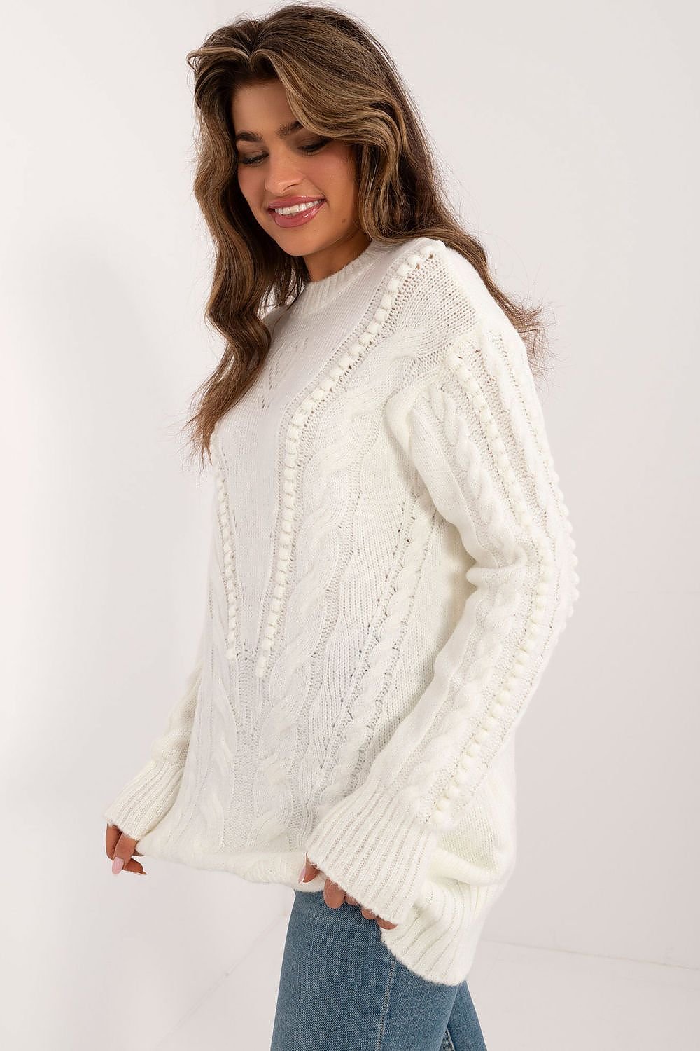 Drune | Strickkleid mit Kabelmuster Warm und Komfortabel Eleganter Stil
