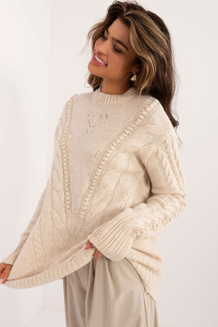 Drune | Strickkleid mit Kabelmuster Warm und Komfortabel Eleganter Stil