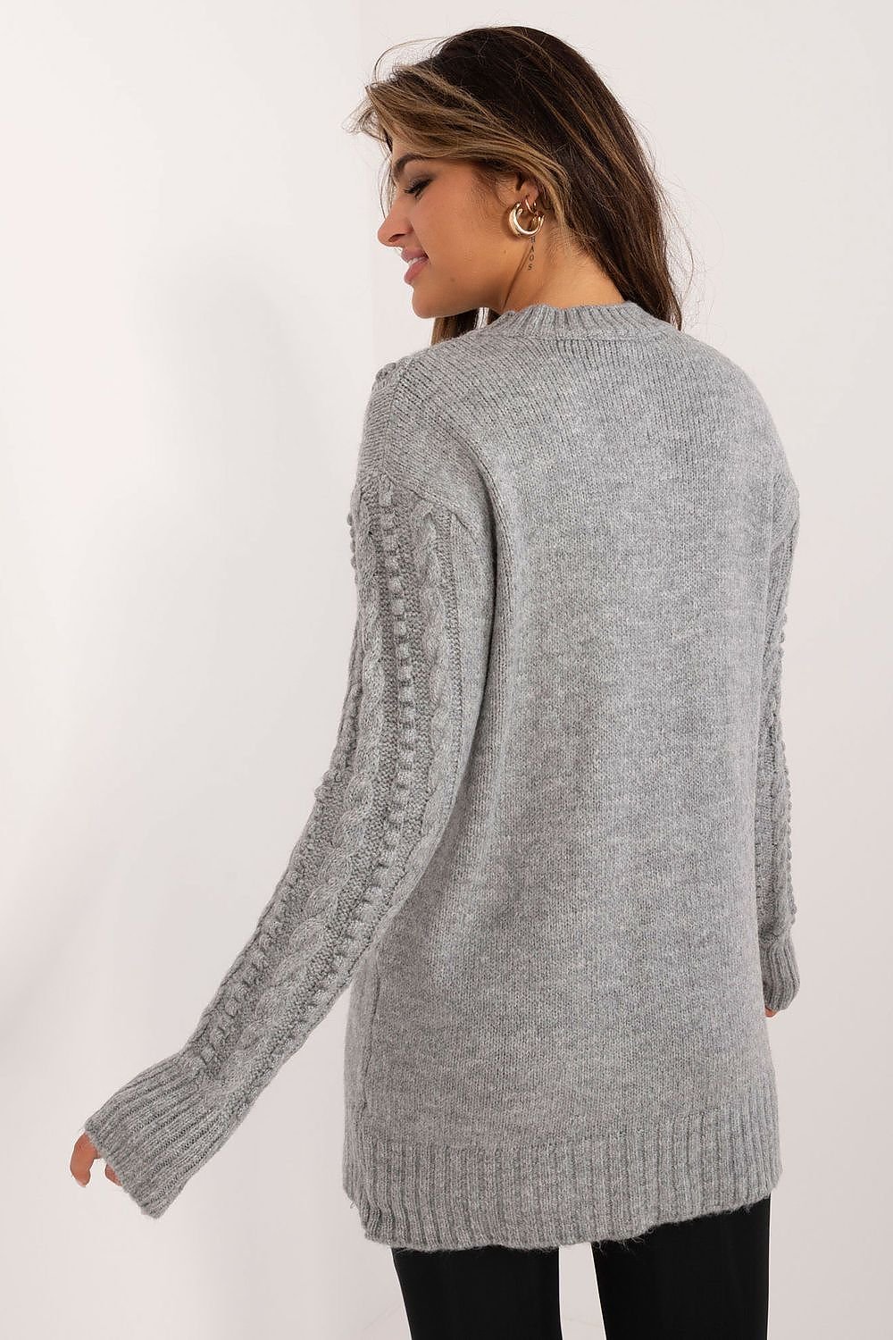 Drune | Strickkleid mit Kabelmuster Warm und Komfortabel Eleganter Stil