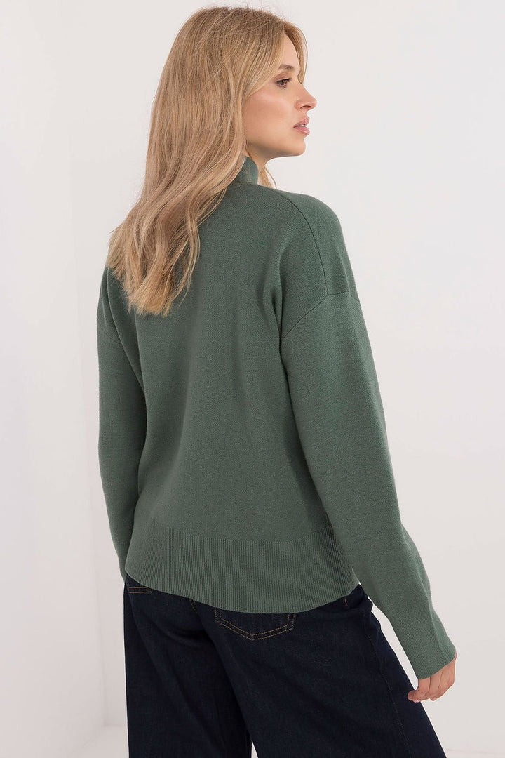 Drune | Strickpullover mit Hohem Kragen Lässige Passform Soft und Bequem