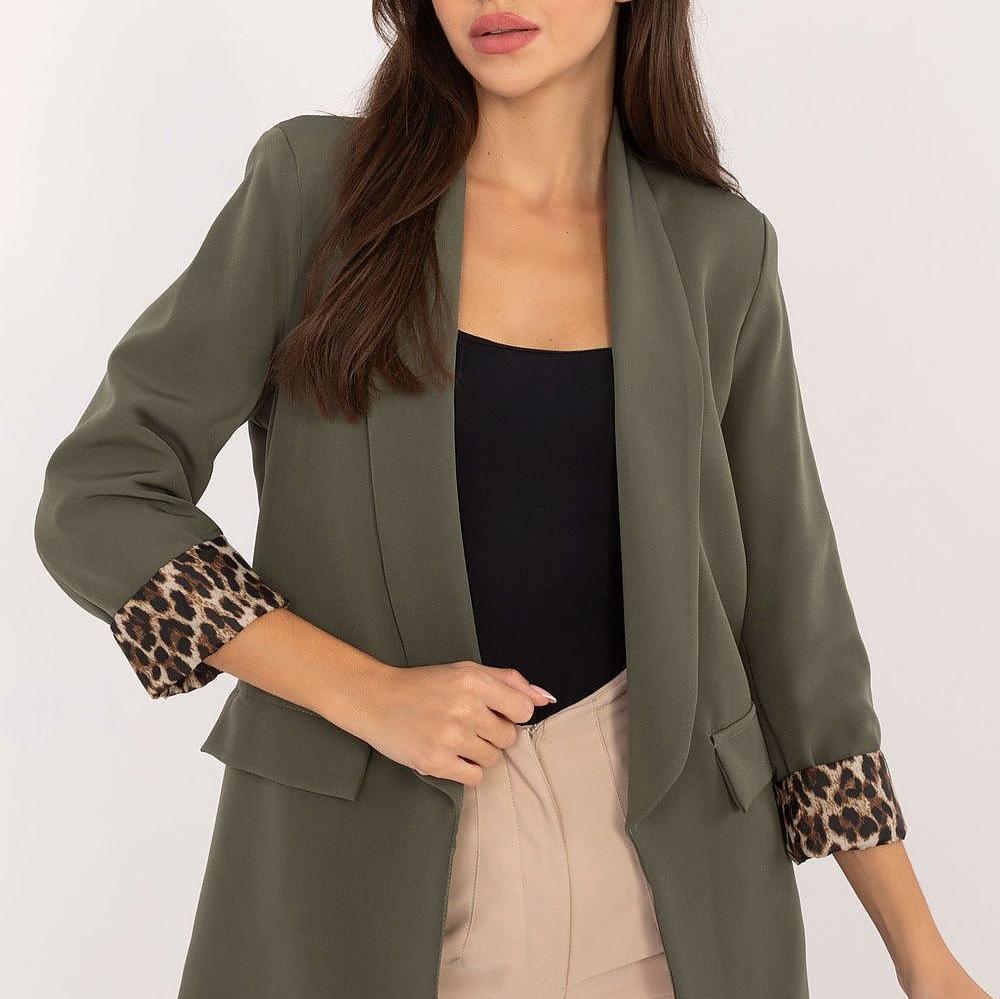 Drune | Blazer mit Leoparden-details Stilvoll und Zeitlos Einzigartiger Schnitt