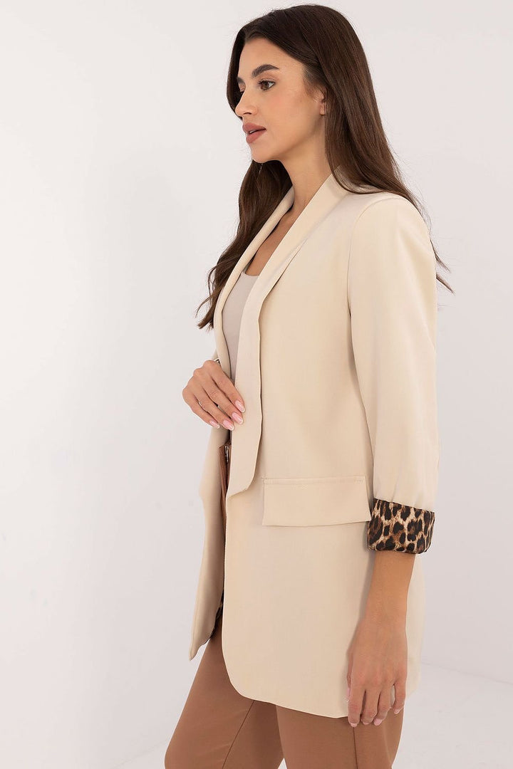 Drune | Blazer mit Leoparden-details Stilvoll und Zeitlos Einzigartiger Schnitt