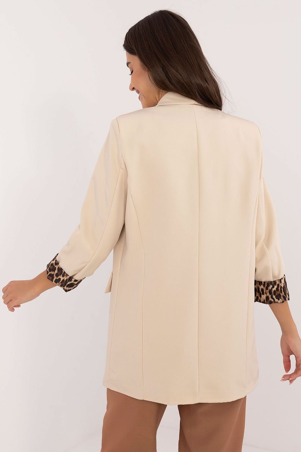 Drune | Blazer mit Leoparden-details Stilvoll und Zeitlos Einzigartiger Schnitt