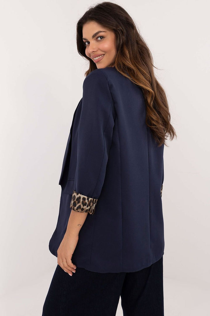 Drune | Blazer mit Leoparden-details Stilvoll und Zeitlos Einzigartiger Schnitt