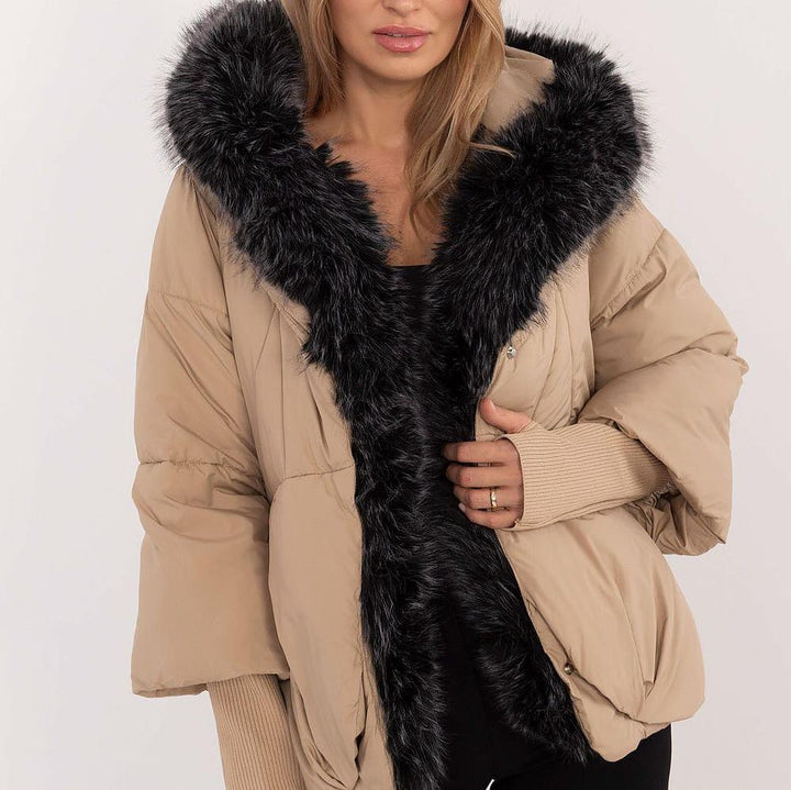 Drune | Gefütterte Jacke Kapuze mit Pelzrand Warm und Stilvoll