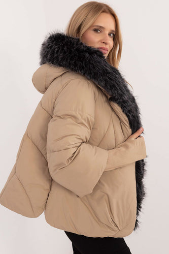 Drune | Gefütterte Jacke Kapuze mit Pelzrand Warm und Stilvoll