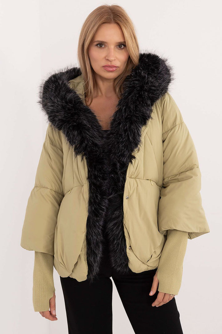 Drune | Gefütterte Jacke Kapuze mit Pelzrand Warm und Stilvoll