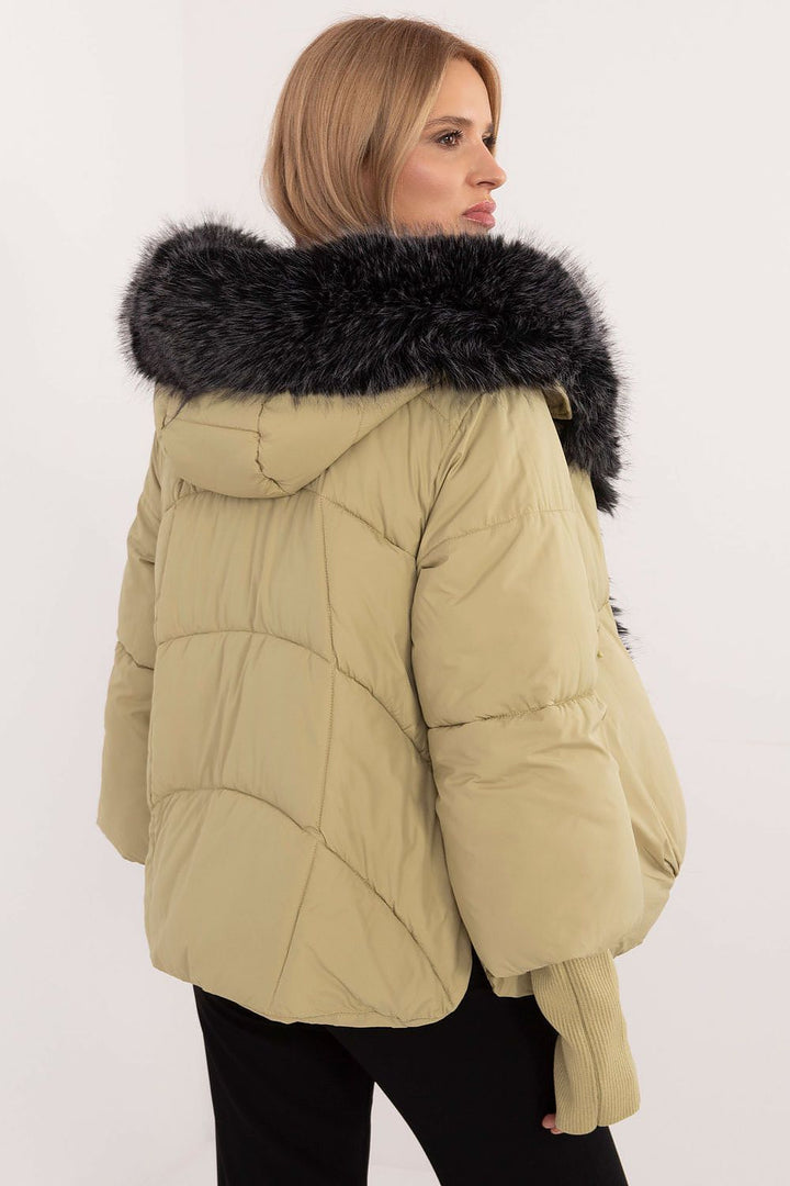 Drune | Gefütterte Jacke Kapuze mit Pelzrand Warm und Stilvoll