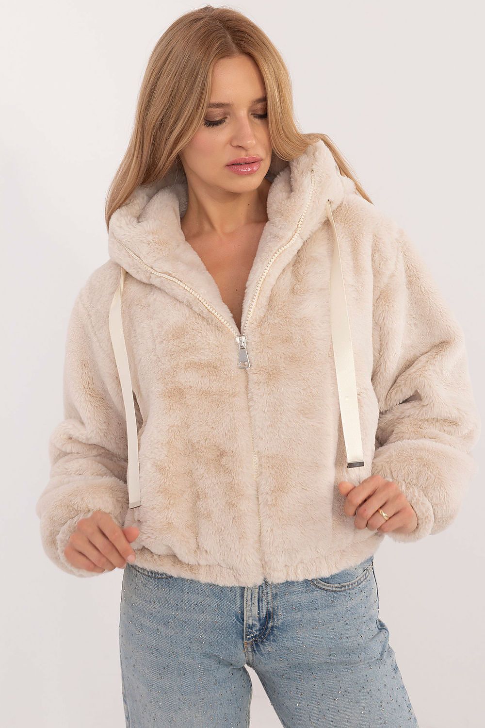 Drune | Plüschjacke mit Kapuze Weich und Warm Lässiger Komfort