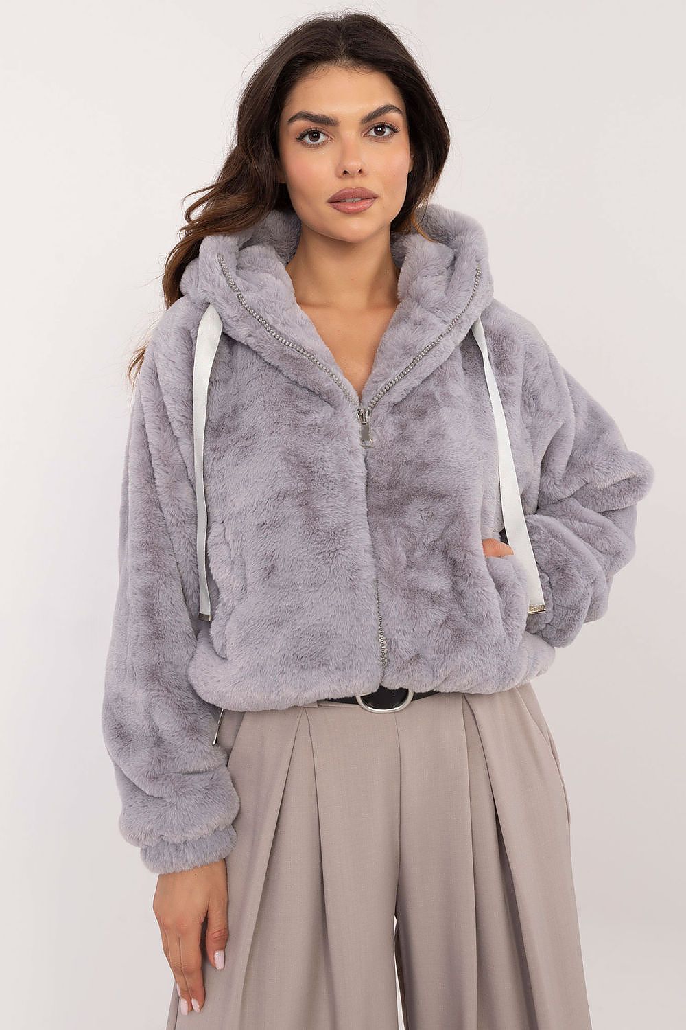 Drune | Plüschjacke mit Kapuze Weich und Warm Lässiger Komfort