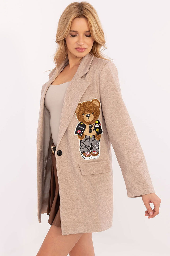 Drune | Blazer mit Bärenstickerei Einzigartig und Stilvoll Lässige Eleganz