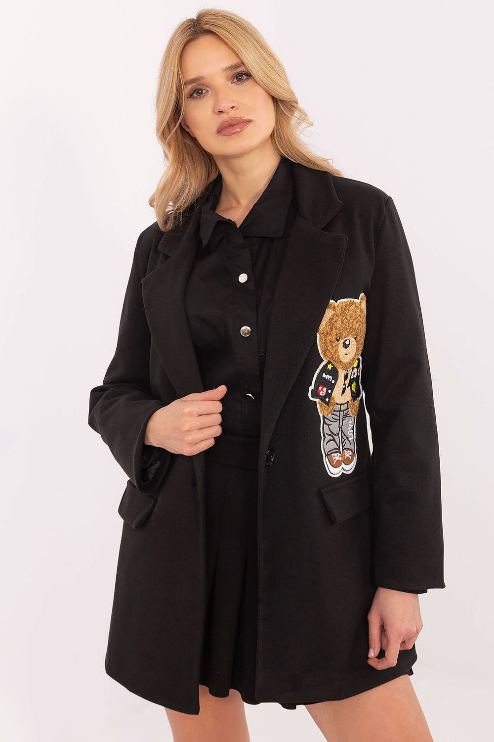 Drune | Blazer mit Bärenstickerei Einzigartig und Stilvoll Lässige Eleganz