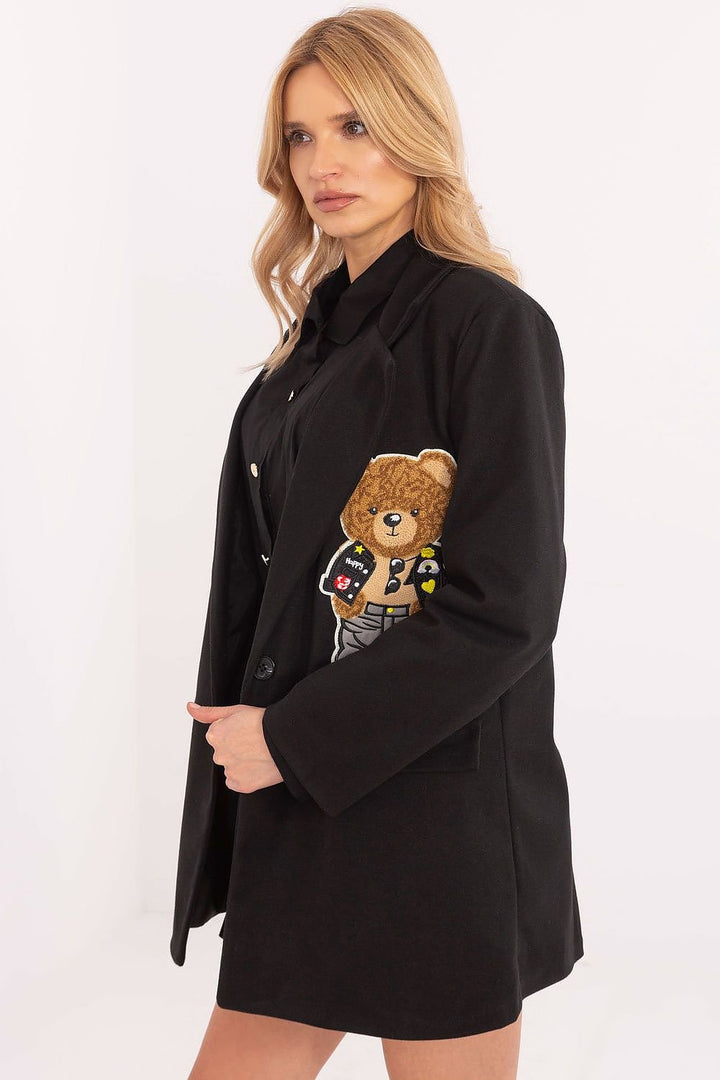 Drune | Blazer mit Bärenstickerei Einzigartig und Stilvoll Lässige Eleganz