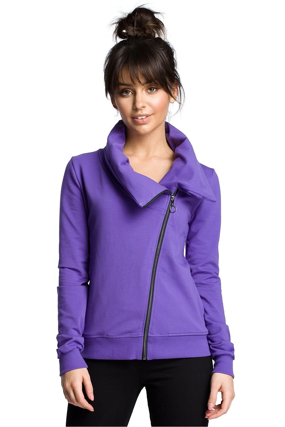 Drune | Asymmetrisches Sweatshirt mit Hohem Kragen Weich und Trendy Moderner Look