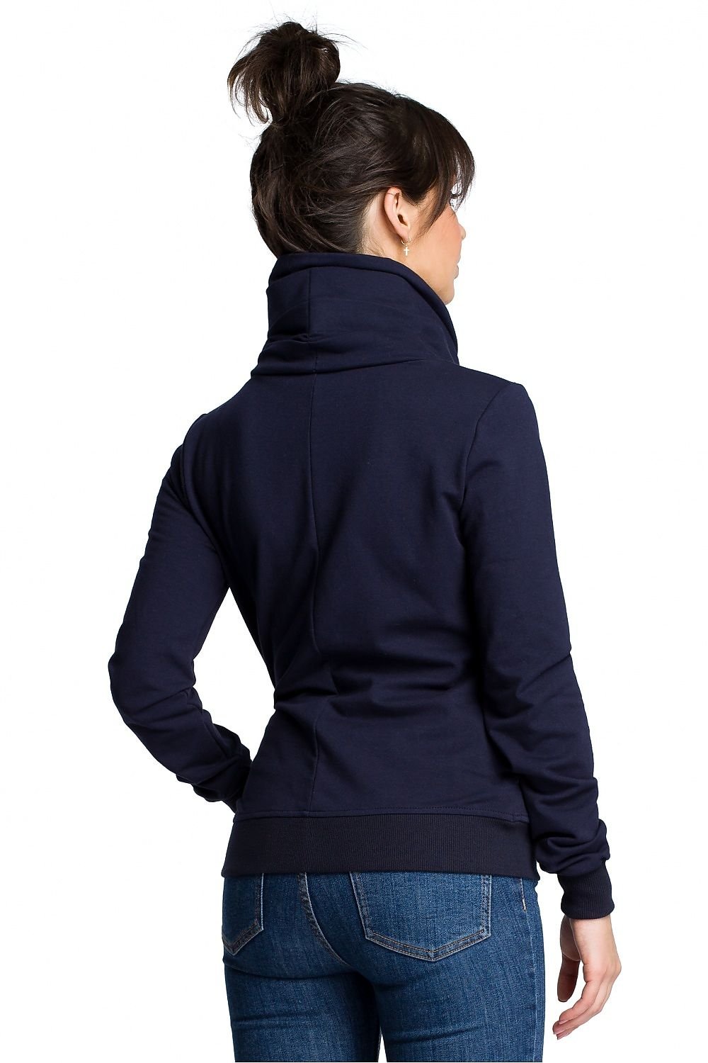 Drune | Asymmetrisches Sweatshirt mit Hohem Kragen Weich und Trendy Moderner Look