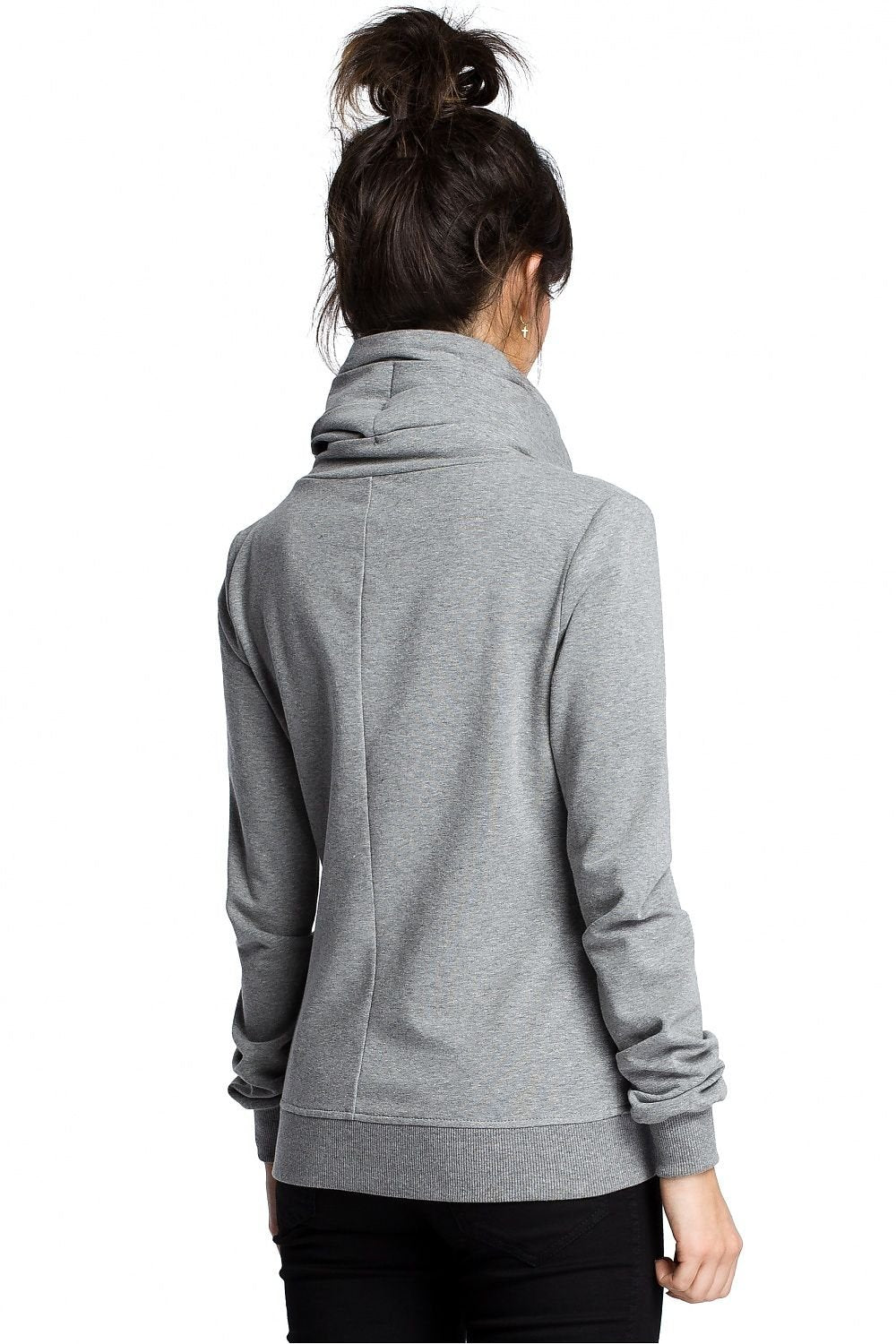 Drune | Asymmetrisches Sweatshirt mit Hohem Kragen Weich und Trendy Moderner Look