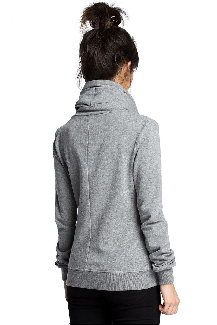 Drune | Asymmetrisches Sweatshirt mit Hohem Kragen Weich und Trendy Moderner Look