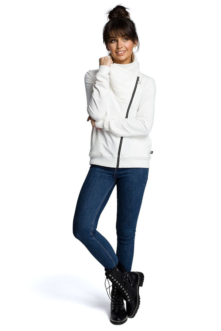 Drune | Asymmetrisches Sweatshirt mit Hohem Kragen Weich und Trendy Moderner Look