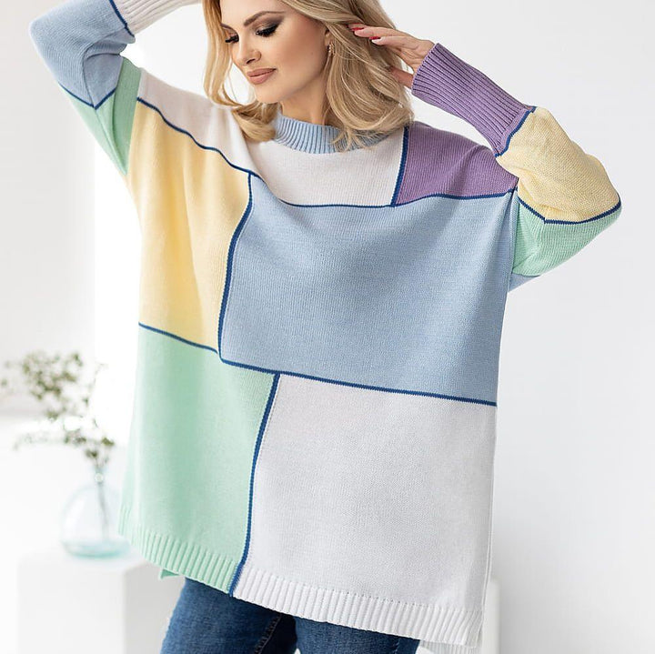 Drune | Strickpullover mit Grafischem Muster Oversized Fit Weich und Bequem