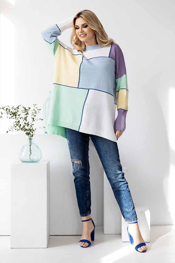 Drune | Strickpullover mit Grafischem Muster Oversized Fit Weich und Bequem