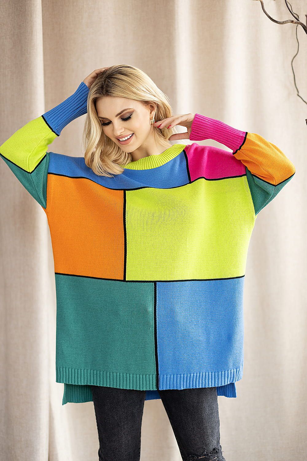 Drune | Strickpullover mit Grafischem Muster Oversized Fit Weich und Bequem