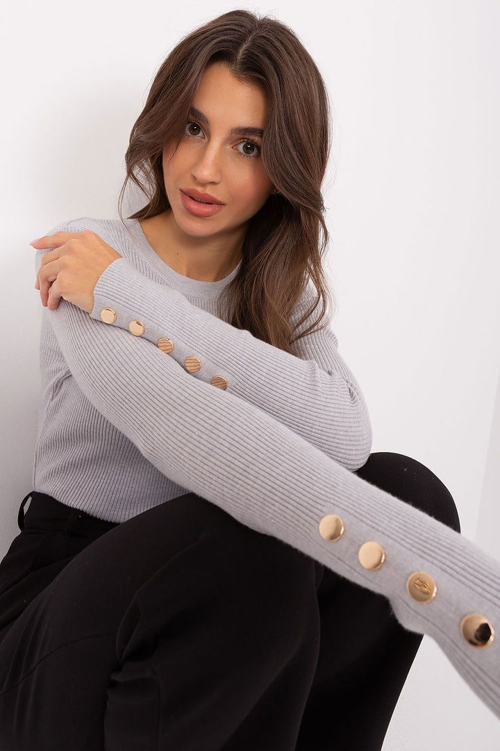 Drune | Rippstrick Bluse mit Knöpfen Weich und Elegant Zeitloses Aussehen