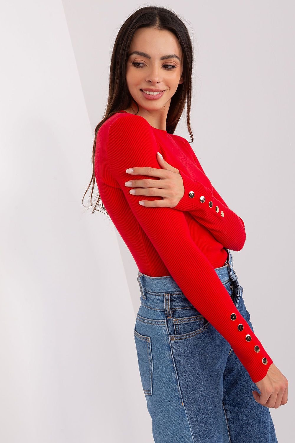 Drune | Rippstrick Bluse mit Knöpfen Weich und Elegant Zeitloses Aussehen