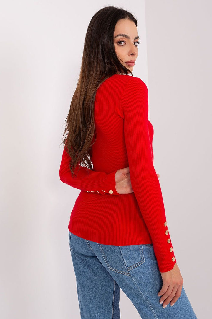 Drune | Rippstrick Bluse mit Knöpfen Weich und Elegant Zeitloses Aussehen