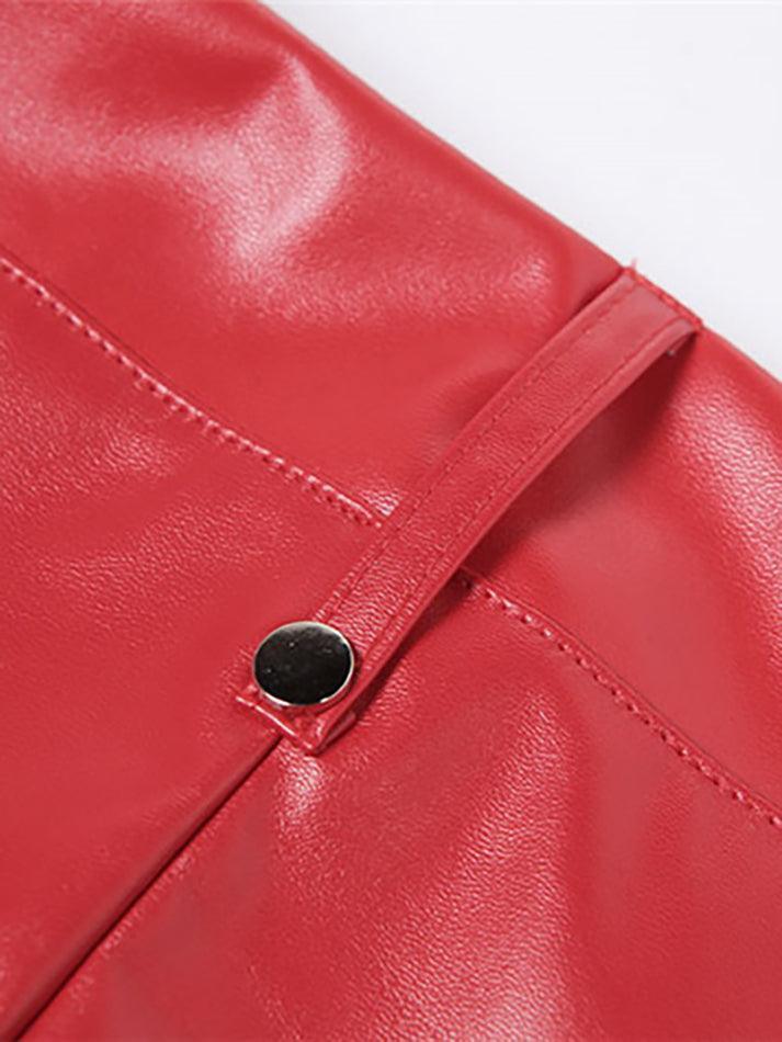 Drune | Cutout Schnürung PU-Hose