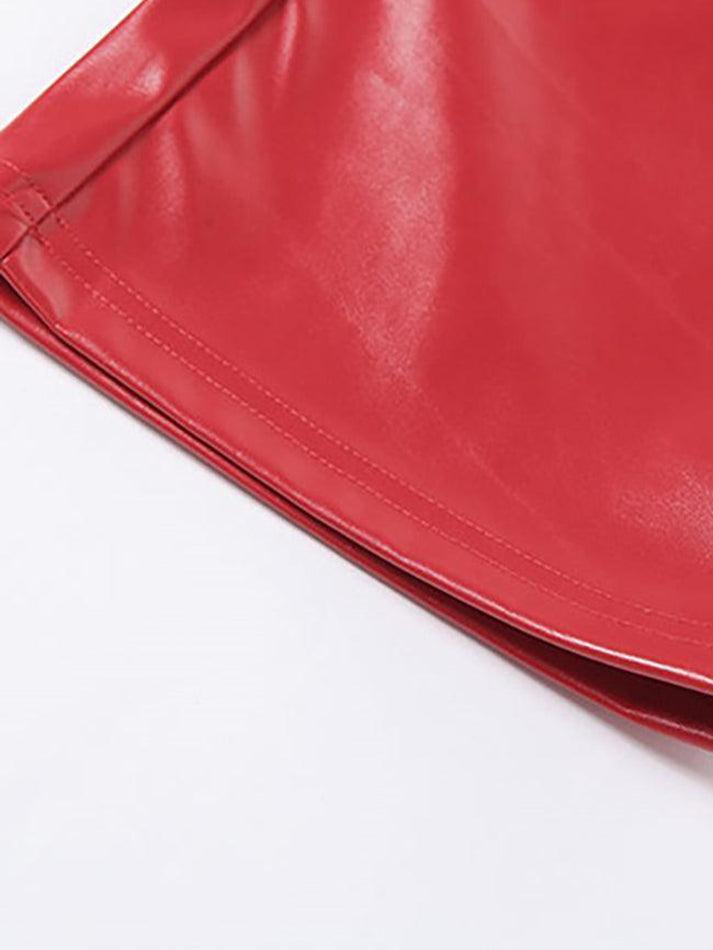 Drune | Cutout Schnürung PU-Hose