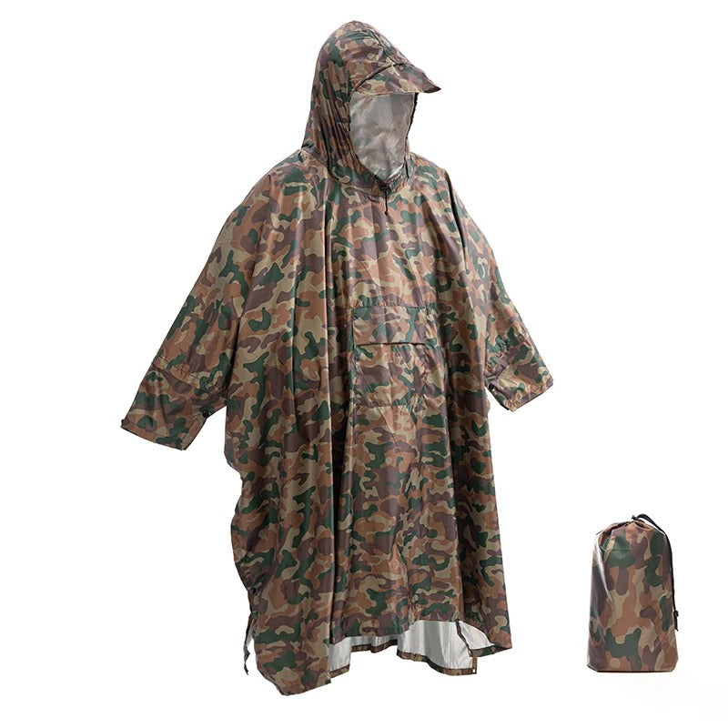 Drune | Regenponcho Mit Kapuze