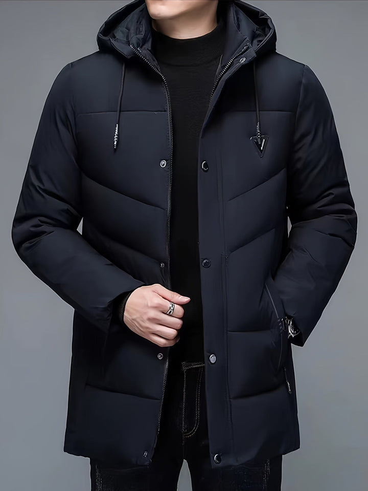 Drune | Warme Pufferjacke mit Kapuze Polyester Stil und Schutz