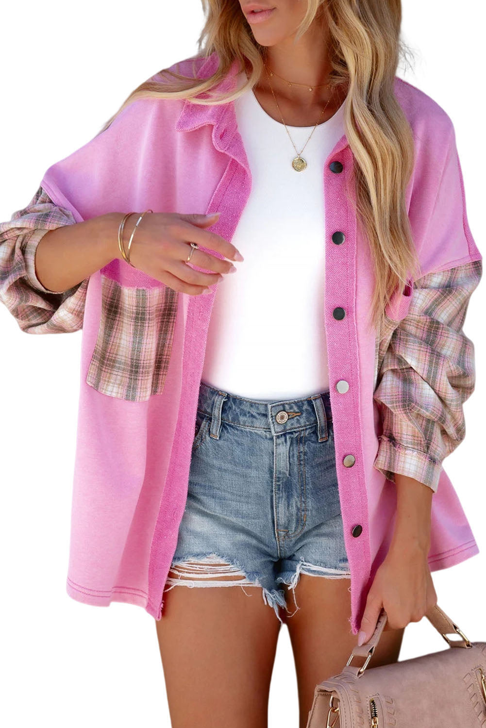 Drune | Gepunktete Flanellhemden Polyester und Baumwolle Einzigartiger Look