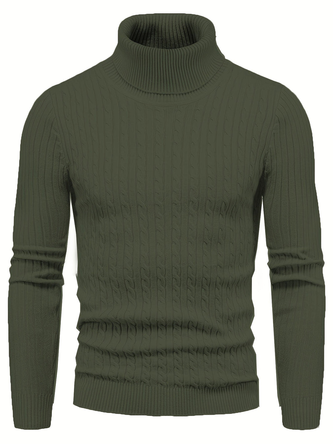 Drune | Kabelstrick Rollkragenpullover Weich und Warm Perfekt Für Herbst und Winter