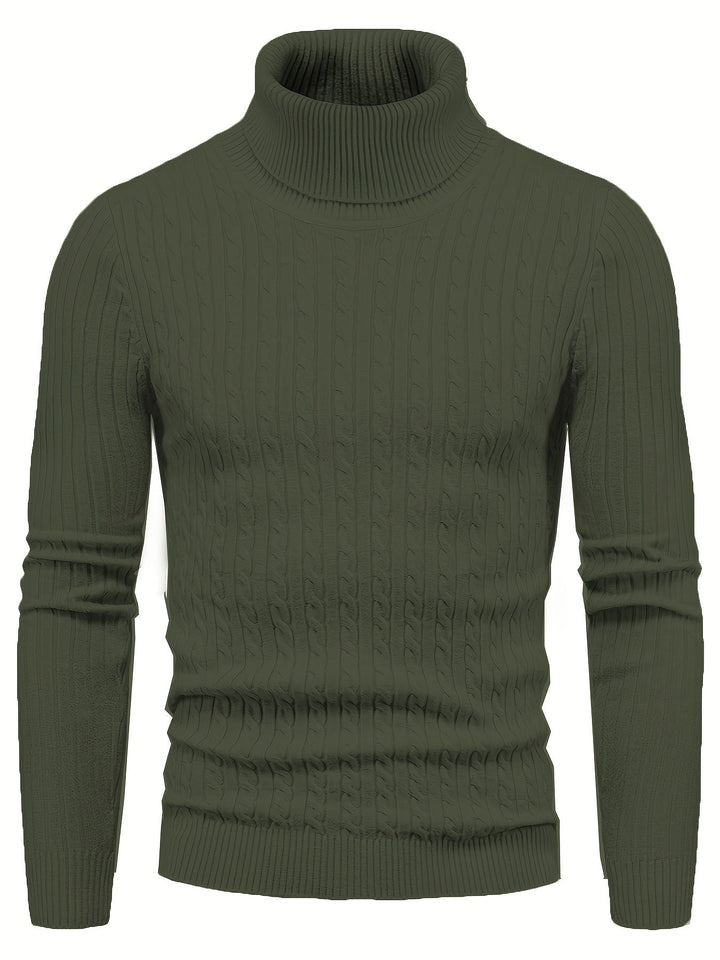 Drune | Kabelstrick Rollkragenpullover Weich und Warm Perfekt Für Herbst und Winter
