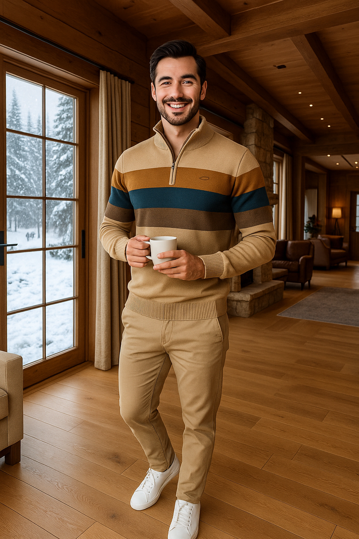 Drune | Warmer Strickpullover mit Reißverschluss für den Winter