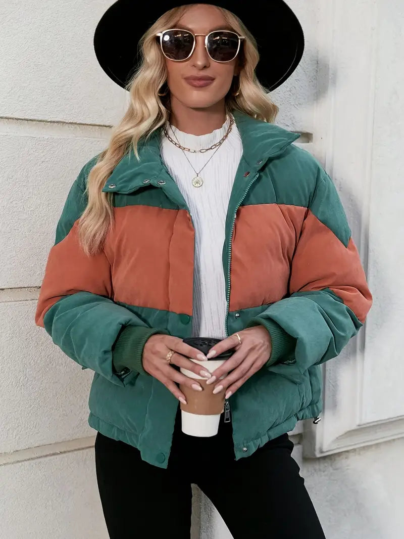 Drune | Farbblock Steppjacke