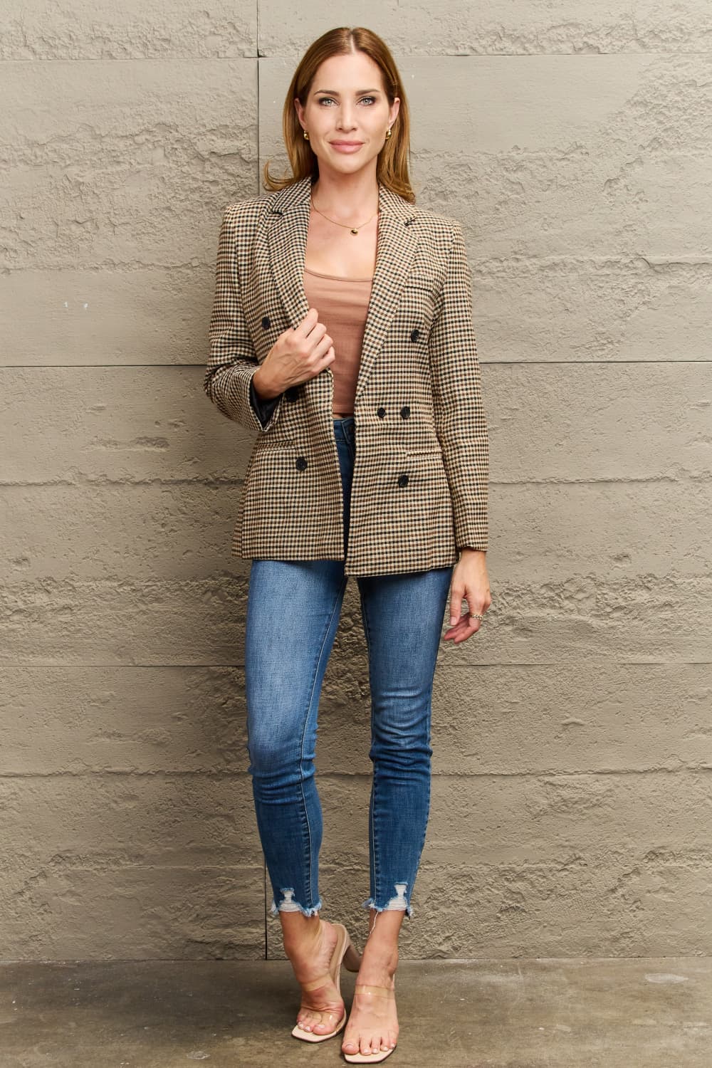 Drune | Kariertes Doppelbreasted Blazer