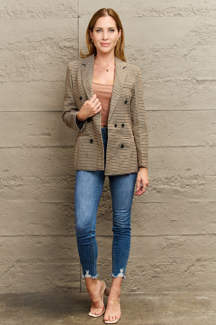 Drune | Kariertes Doppelbreasted Blazer