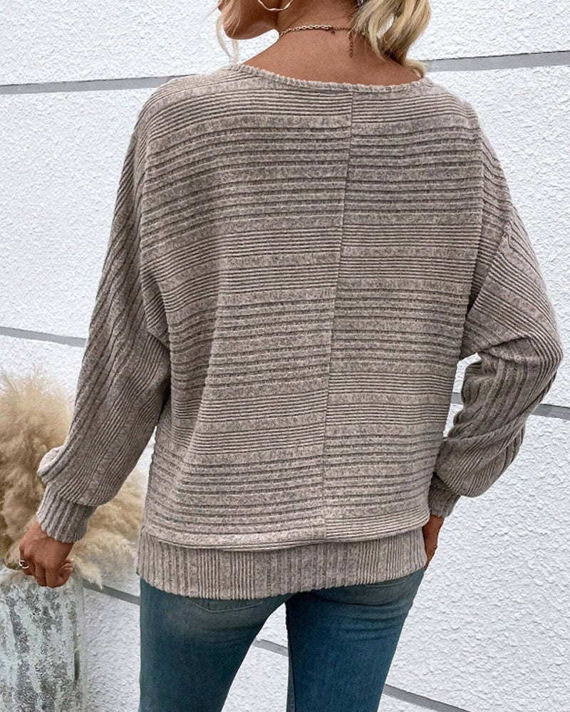 Drune | Langarmshirt mit Rundhals und Streifen