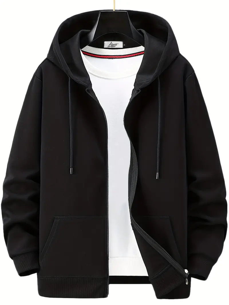 Drune | Lässiger Herbst Full Zip Hoodie mit Kordelzug für Männer