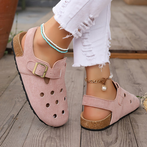 Drune | Retro Kork Clogs Mit Slingback