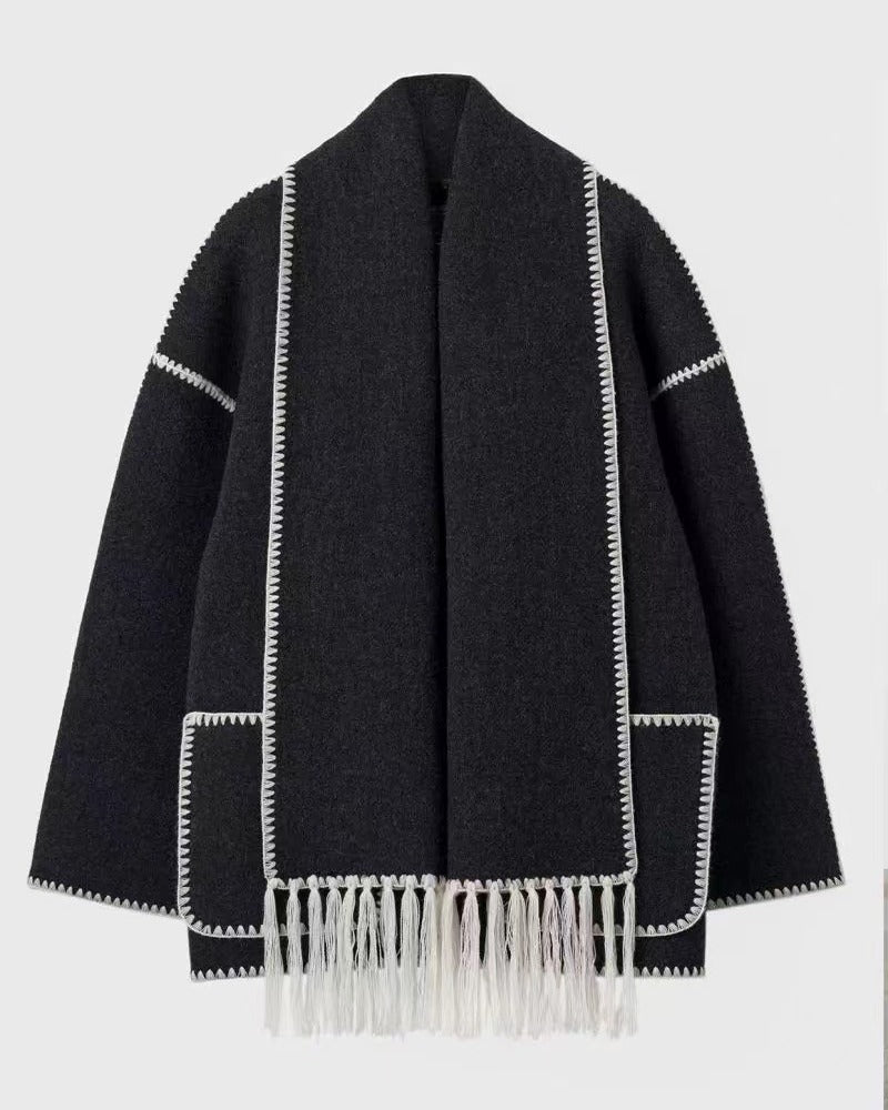 Drune | Hepburn Stil Wollcape Mantel