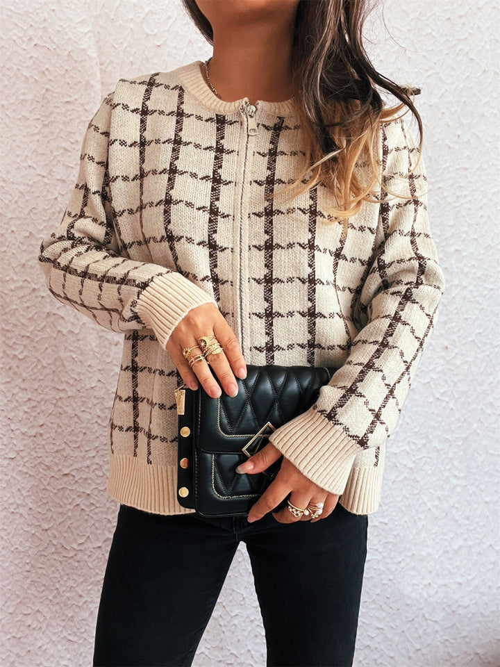 Drune | Cozy checked cardigan with pockets for everyday style